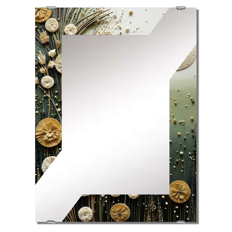 Tahlil - Miroir mural décoratif Tachisme MIR136194, 32 po x 24 po