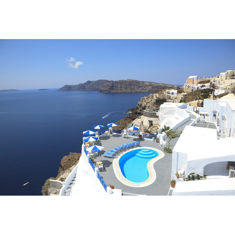 City Of Oia - Wrapped Canvas Print, 20cm H x 30cm W x 3.8cm D