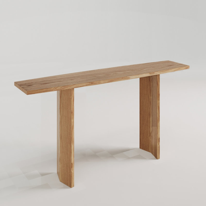 Table de véranda entièrement en bois massif de style français., Naturel, H 29,5 po x l 62,9 po x P 13,7 po