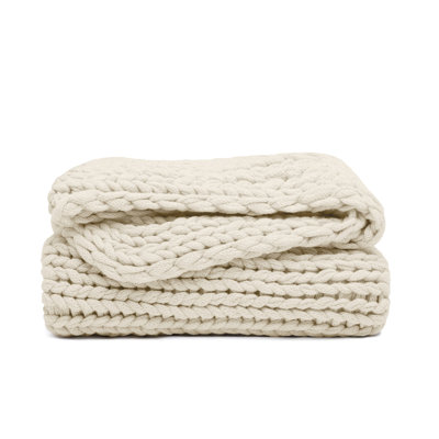 Handmade Knit Throw Blanket
