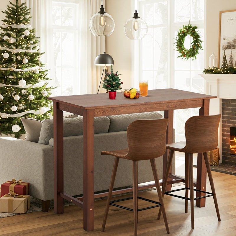 36" Height Solid Wood Dining Table