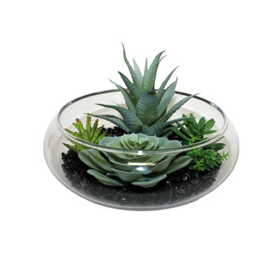 Plat artificiel de jardin 4 po Aloe
