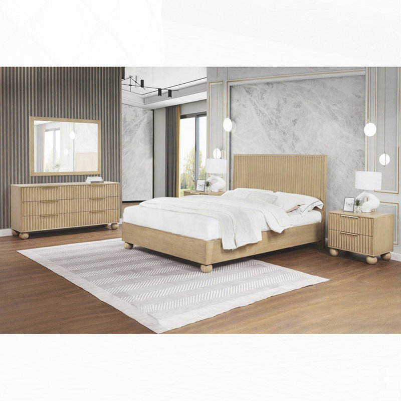 Atlas 2 Drawer Fluted Panel Nightstand
