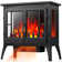 23.1''W Portable 3D Infrared Electric Fireplace Stove,1000W/1500W Freestanding Fireplace Heater