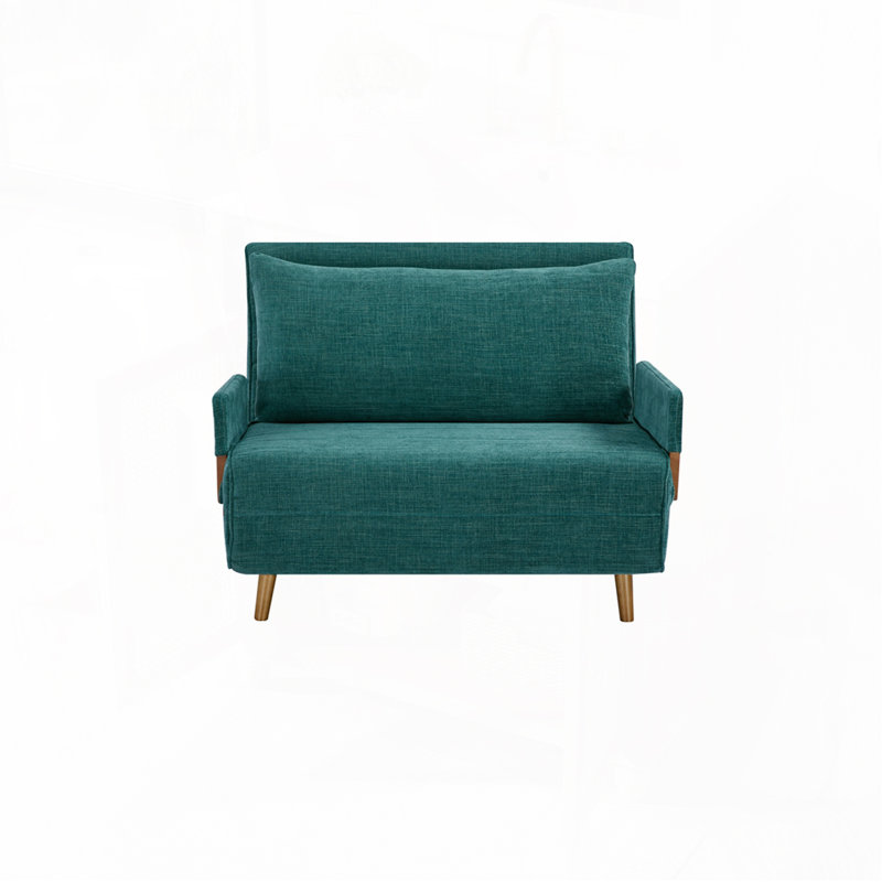 Fauteuil d'appoint rembourré convertible, Gris foncé