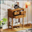Console étroite avec trois tiroirs de rangement et une tablette inférieure, parfaite pour les petits espaces et les décors élégants-793115485