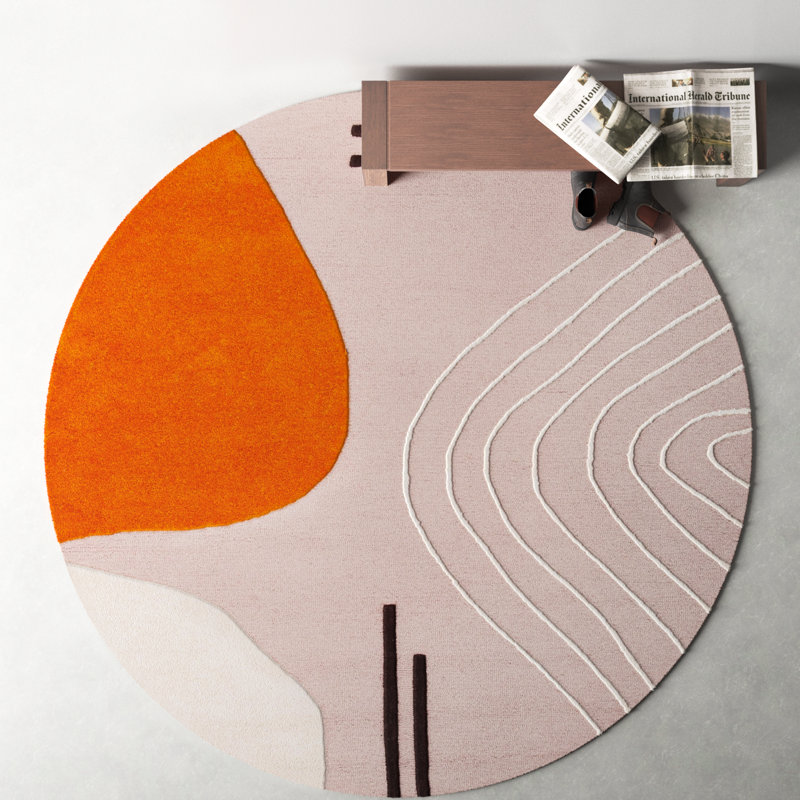 Felipe Wool Abstract Indoor Rug, Round 10'