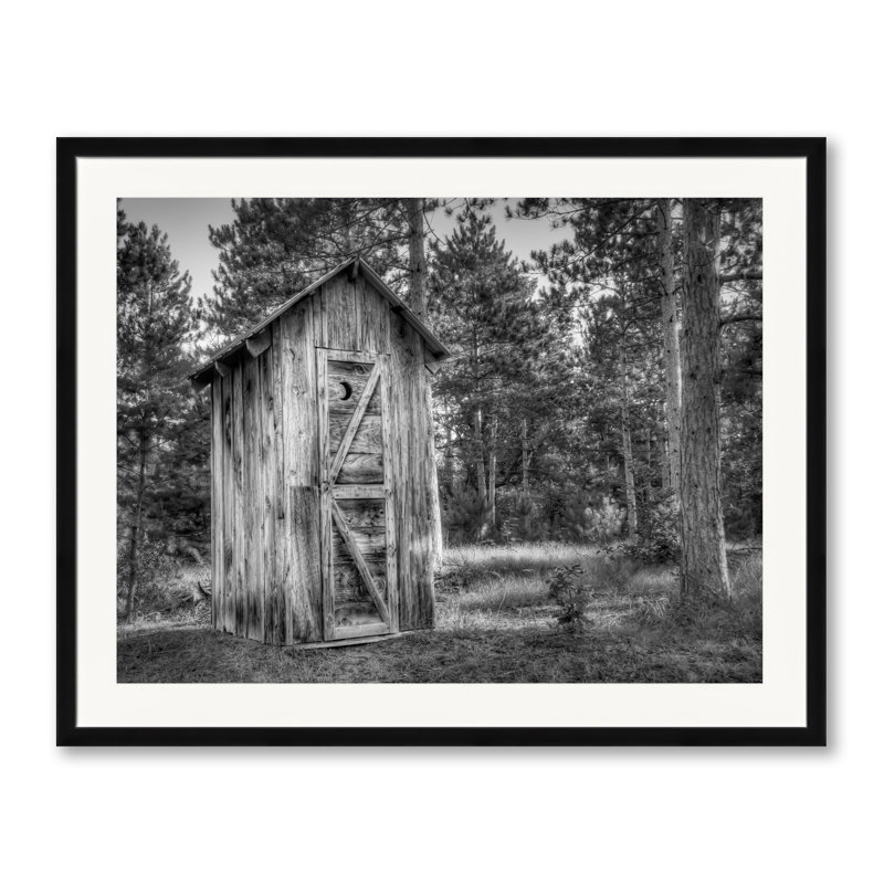 The Outhouse Print by Scott Norris, Black Single Picture Framed Paper, 24" H x 30" W