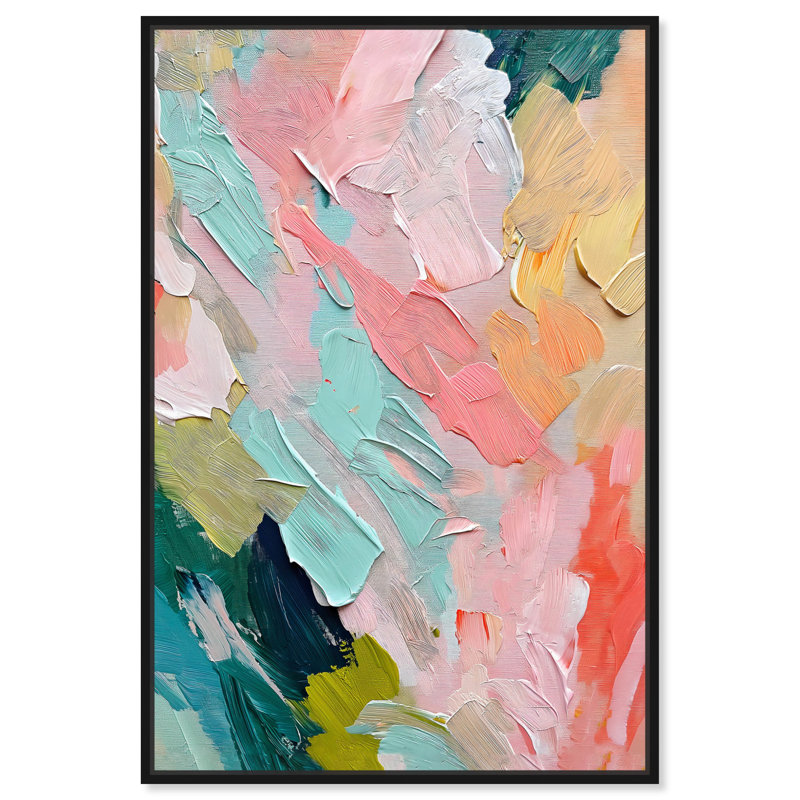 «Pastel Layers» par Art Remedy, H 37 po x l 25 po, Cadre noir