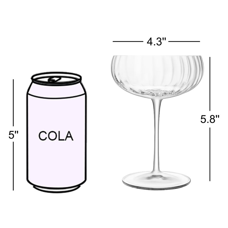 10,25 oz. Optica Verres à champagne