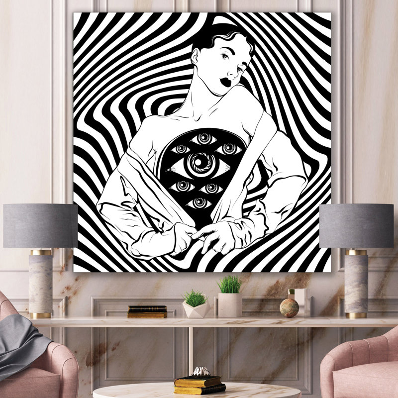 «Empowered Cosmic Women Geometric Goddess Series», impression sur toile, H 16 po x l 16 po x P 1 po, Toile tendue