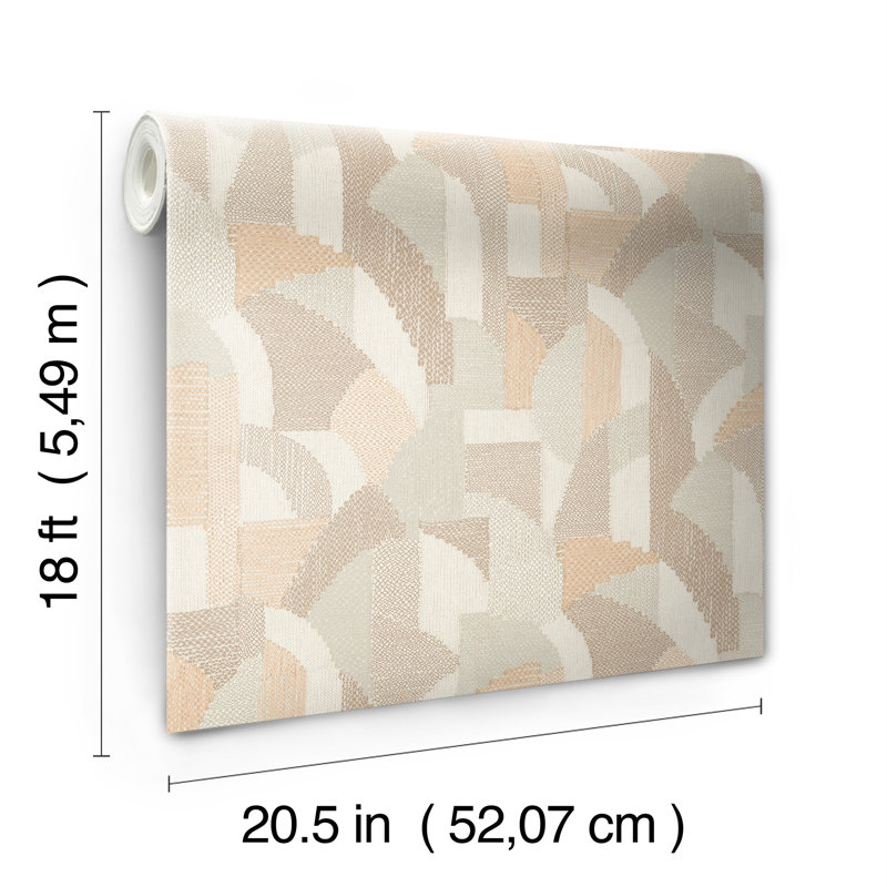 Macario Peel and Stick Wallpaper, Pink