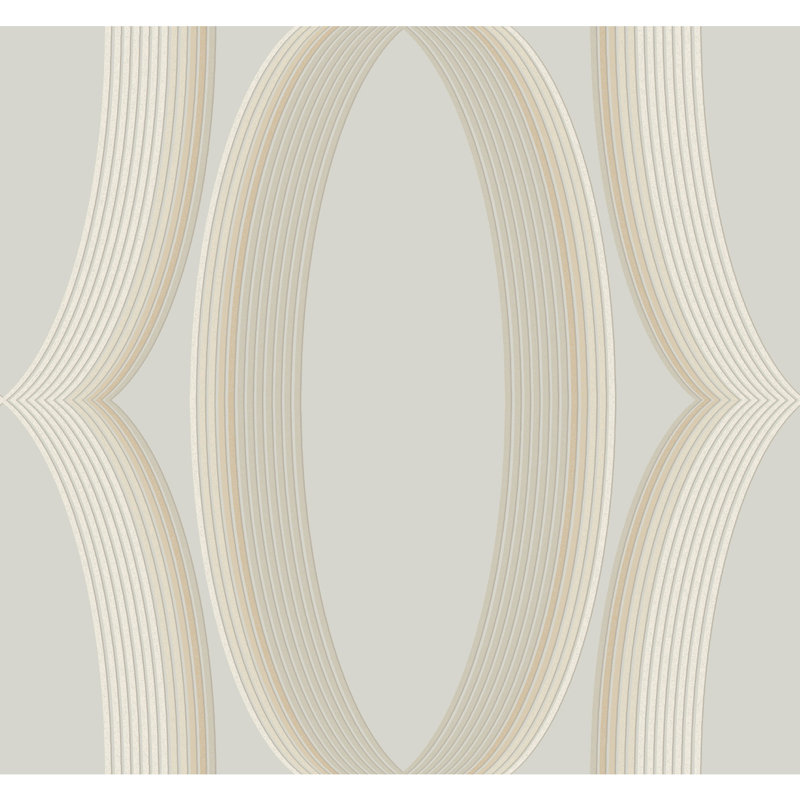 Progression Ogee Geometric Shapes Roll, Blonde