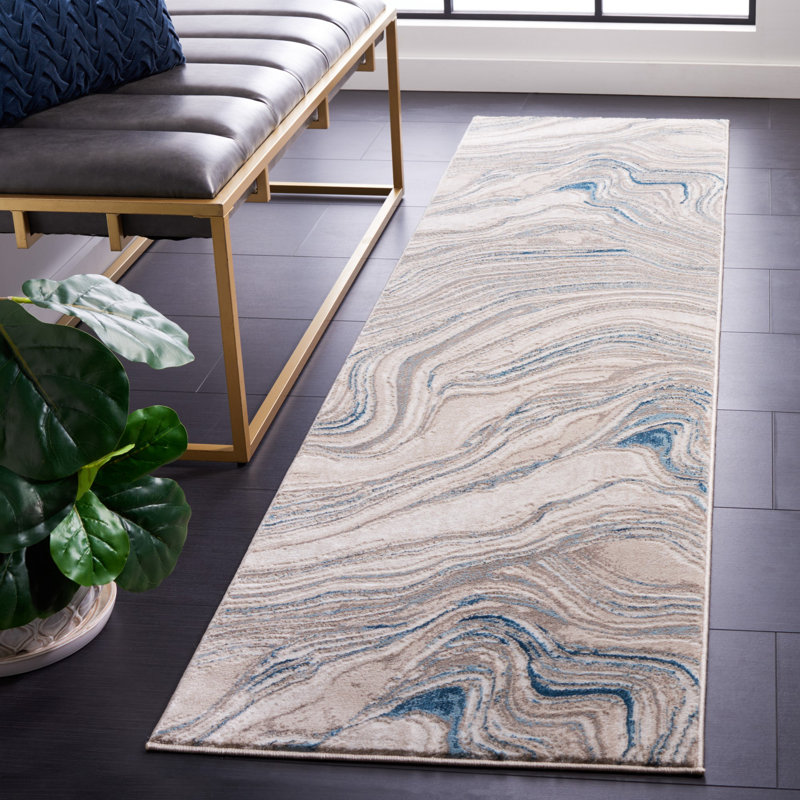Meadow 500 Performance Abstract Rug, Runner 2' x 8'