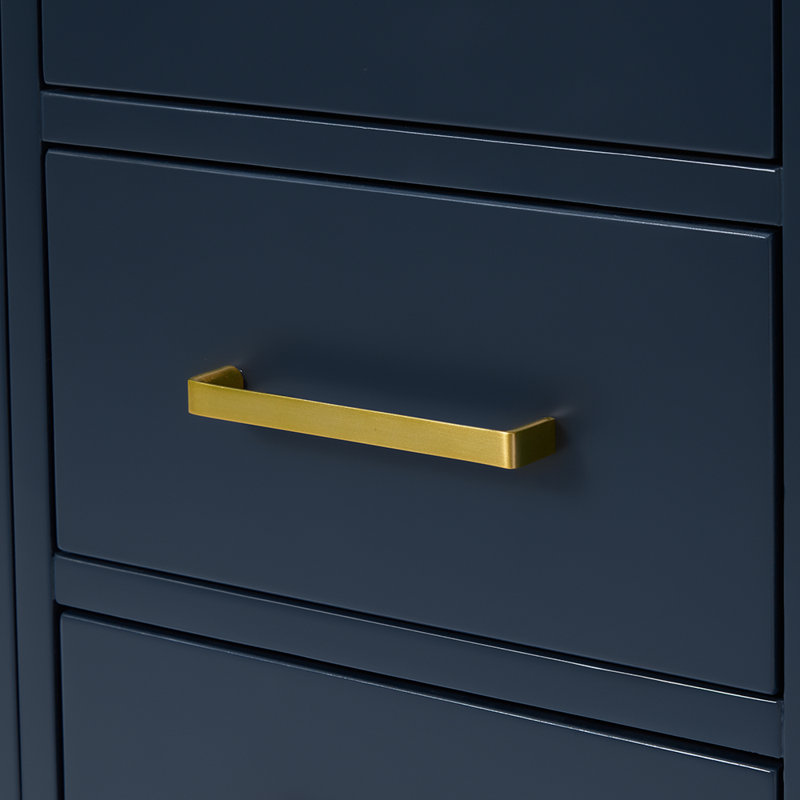 Ensemble de meuble-lavabo simple 49 po Cambridge, Bleu minuit, Rectangular