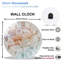 Horloge murale moderne en verre festif-renne-flocons-de-neige-arc