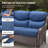 5 - Person Handwoven Wicker Patio Conversation Set With Swivel Glider Chairs & Side Table, 5" Olefin Cushions-123855033-123855034