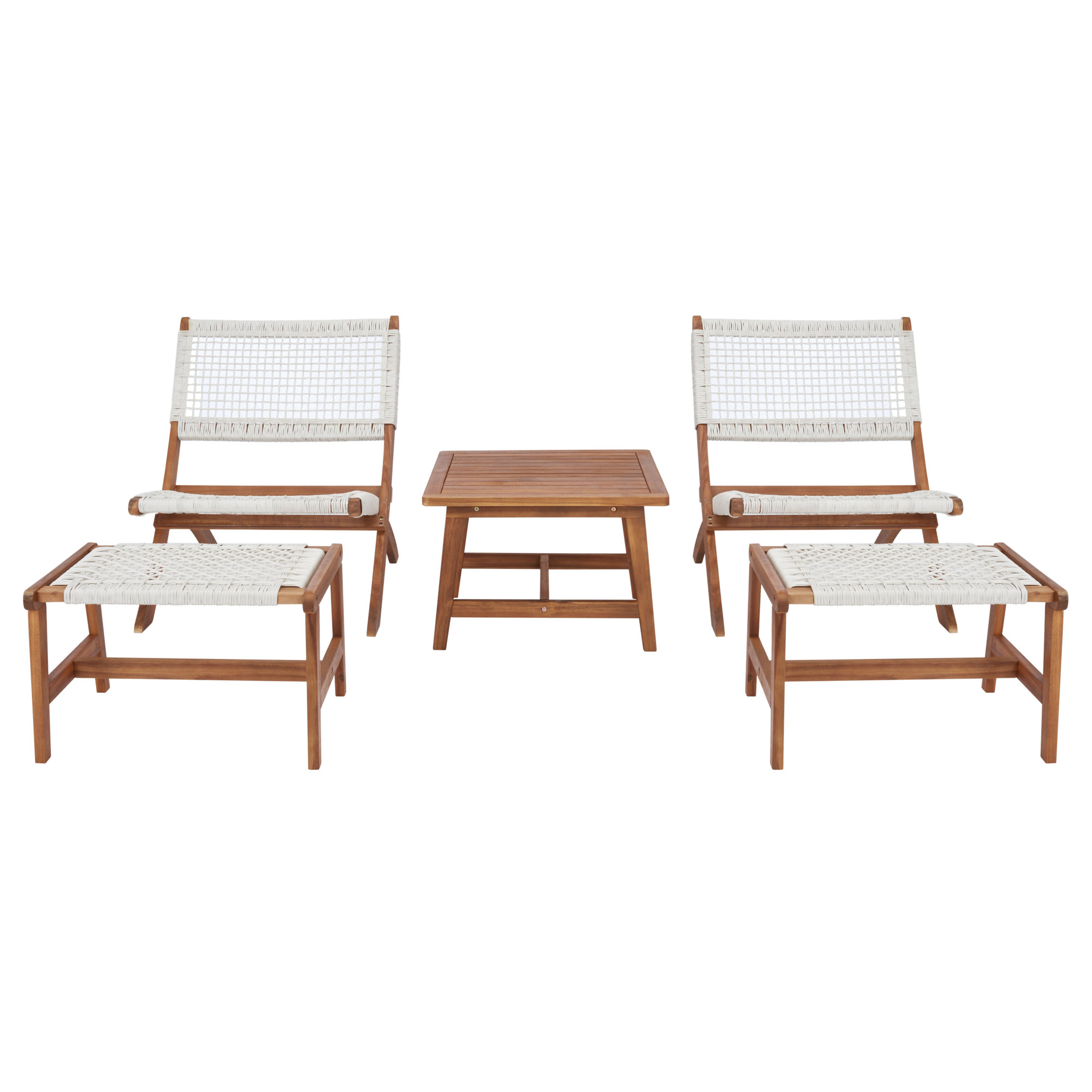 Armida Acacia 5 Piece Seating Group, Honey Brown