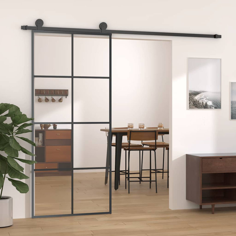 Portes coulissantes en métal et en verre, 40,4 po x 80,7 po