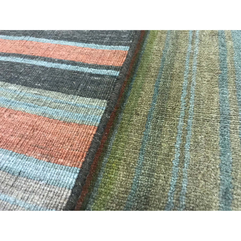 Tapis orange de haute qualité noué à la main