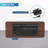 Wood Grain Digital Tabletop Alarm Clock Large Display Dimmable Plug In Clock