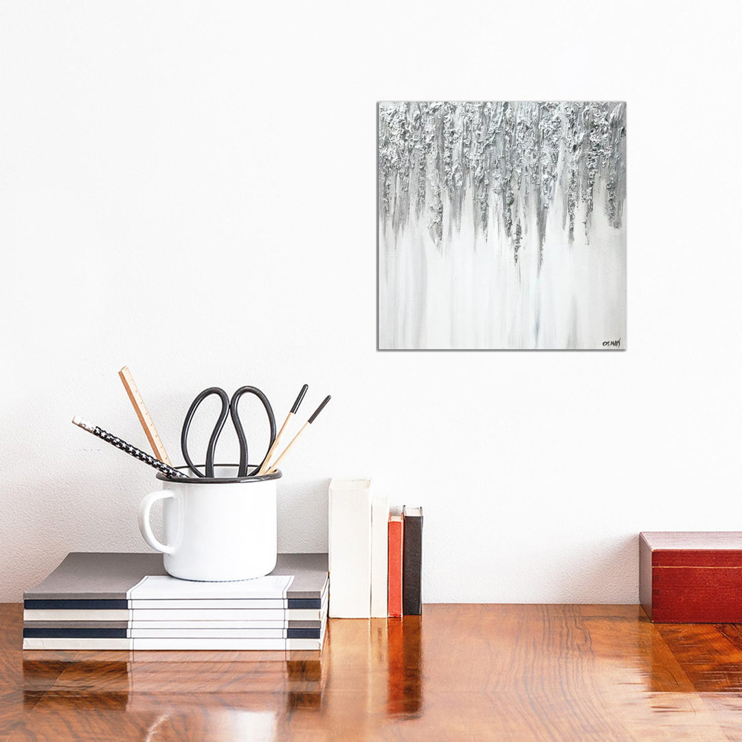 Silver Drops Of Jupiter by Osnat Tzadok - Wrapped Canvas Gallery-Wrapped Canvas GiclÃ©e