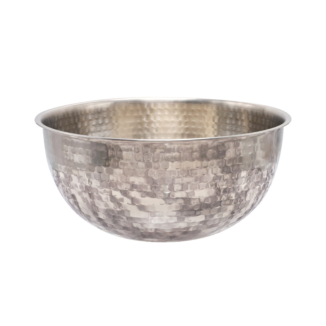 Buckingham Salad Mixing Bowl Stainless Steel with Hammered Effect