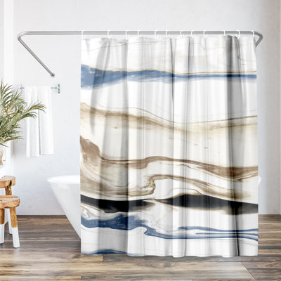 Abstract Shower Curtain Abstract by Lisa Nohren