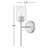 Single Light Bath Vanity Wall Sconce with Clear Ribbed Glass-1545536603