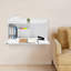 29.9" Modern Simple Multifunctional Wall Mounted Floating Foldable Table Desk Cabinet-699690803