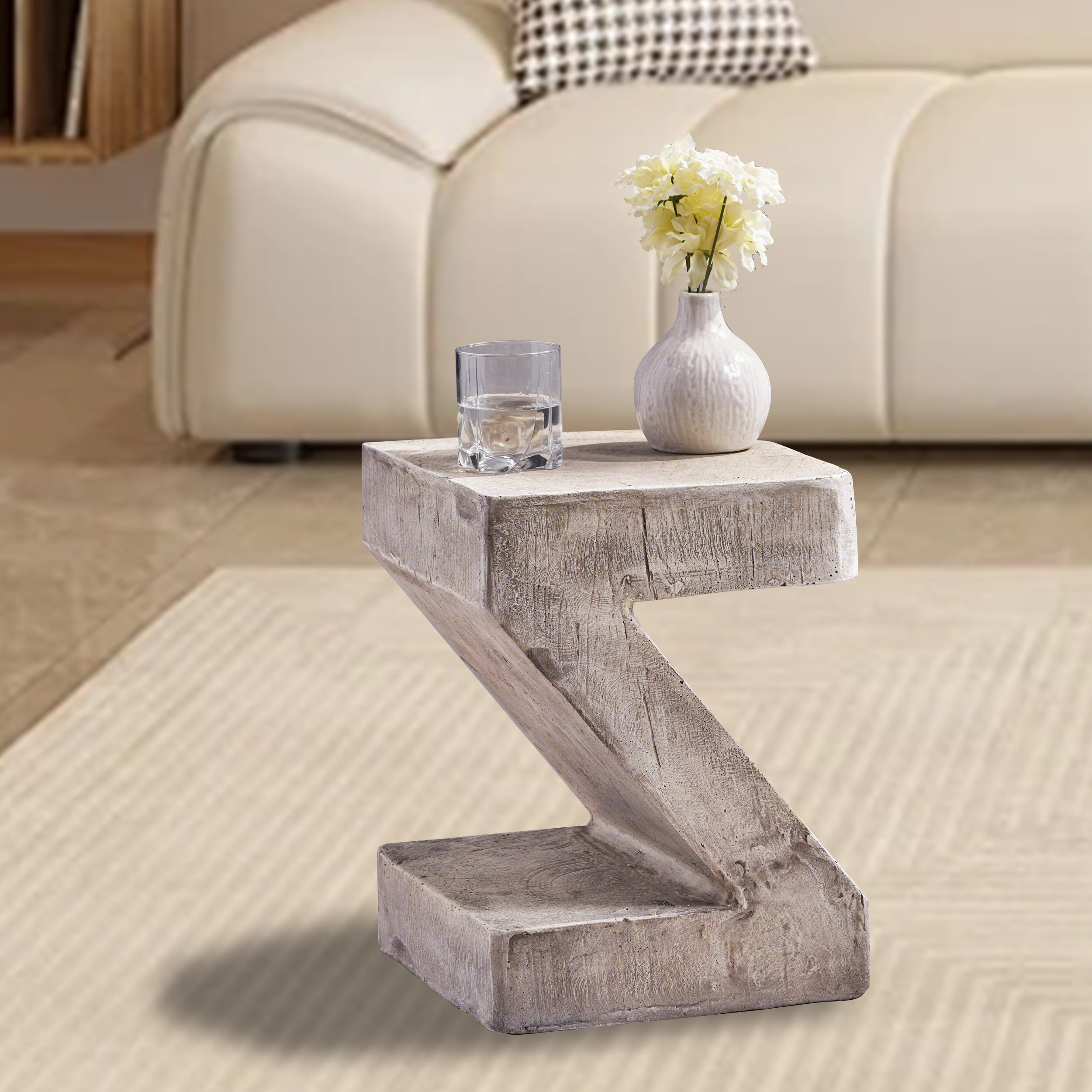 Concrete Top End Table: Modern Elegance for Your Living Room | [Brand]