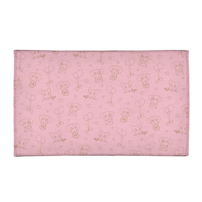 Tapis zone rose fait main