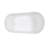 Kingston Brass Arcticstone 52-Inch Solid Surface Oval Single Slipper Freestanding Tub with Drain-57475211