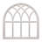 32 Inch Distressed White Wood Arched Window Frame Wall Decor, Handmade Rustic Window Pane