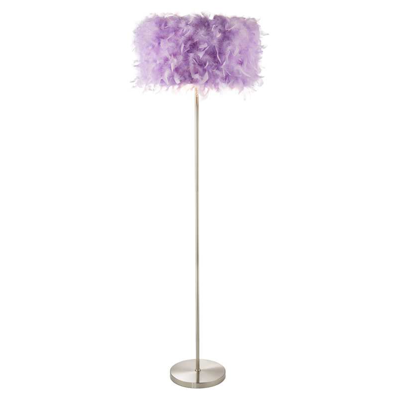 150cm Brushed Column Floor Lamp, Purple