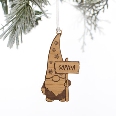Ornement en bois personnalisé Christmas Gnome