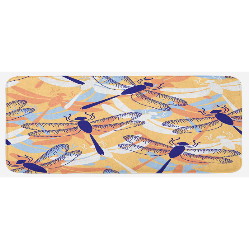 Tapis de cuisine libellule