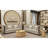 Muna Coffee Table, 36 Inch Oval Top, Handcrafted Mango Wood, Reeded Base With Hidden Storage, Natural Brown