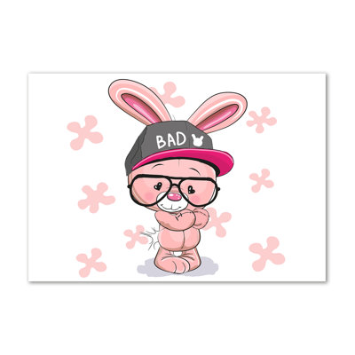 Rabbit In A Hat - Wrapped Canvas Print