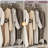 Adjustable Wooden Closet System Up to 96"W with Storage & Drawers-1899014640