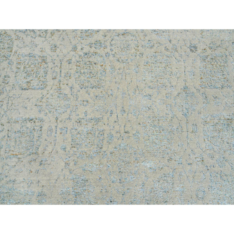 Tapis gris tissé à la main en laine et en soie tissé à la main 12 pi x 12 pi 7591B8670819495285C90A1701F88FE1