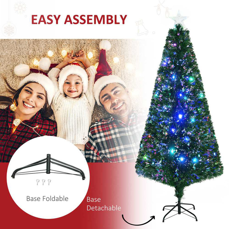 Christmas Tree with Realistic Branches, 24 Multi-Colour LED Lights