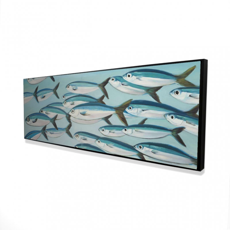 "Petit poisson de Caesio Caerulaurea" sur toile, H 16 po x l 48 po