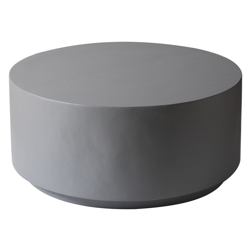 Table basse 36 po Modern Fiberstone, Gris