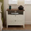 Farmhouse Nightstand With 2 Drawers And Charging Station-1831405371-1831405372