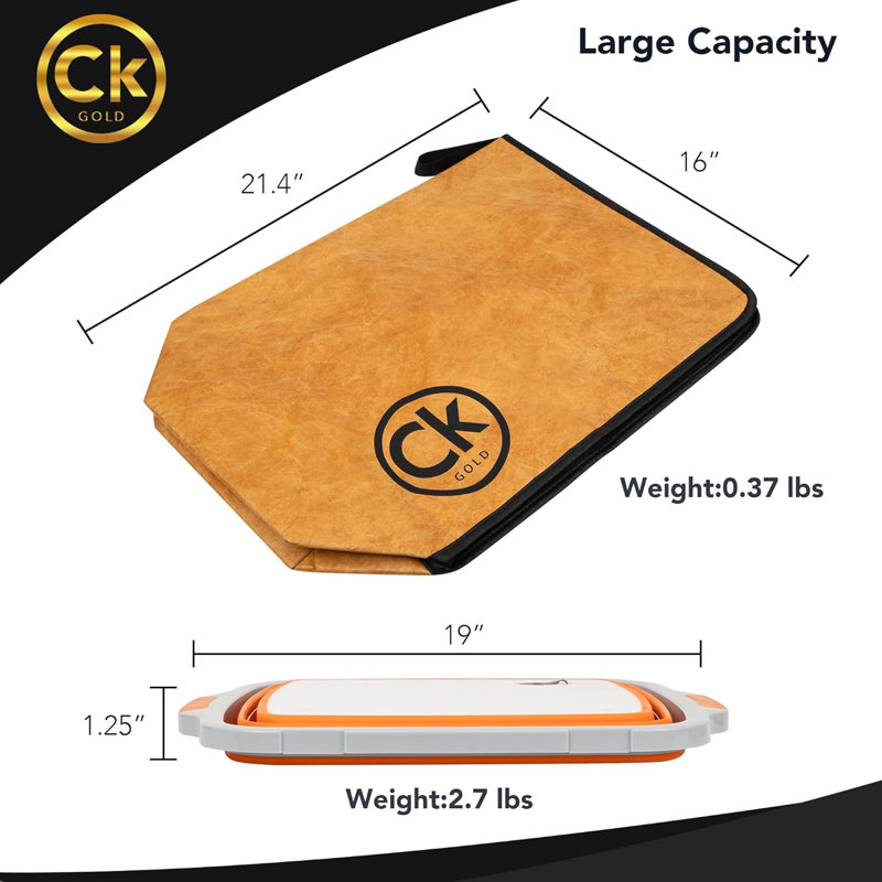 Ensemble de 3 cuves de préparation pour barbecue pliables - pour la préparation des repas