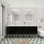 Ensemble de meuble-lavabo double mural 84 po Amahia-8400544