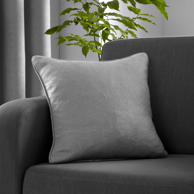 Square Throw Cushion, Silver