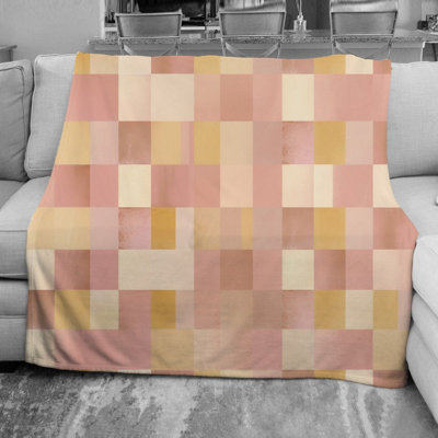 Couverture polaire à carreaux