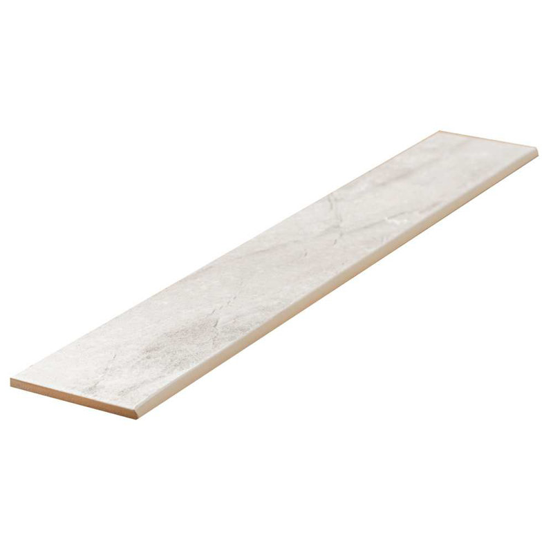 Wells Stone 3" x 24" Matte Porcelain Quarter Round Tile Trim, White